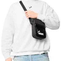 Geantă de umăr Puma Campus Portable / White Black / 5l photo 5