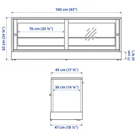 Тумба под телевизор Ikea Havsta 62 x 160 x 47см / ДСП photo 2