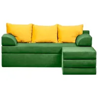 Угловой диван Edka Sirius (01237375) Ткань / Зеленый