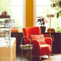 Fotoliu Ikea Oskarshamn Beige Red photo 2