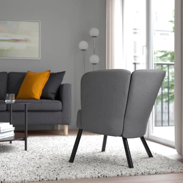 Кресло Ikea Herrakra/Vissle Черный Серый photo 3 Кресло Ikea Herrakra/Vissle Черный Серый photo 3