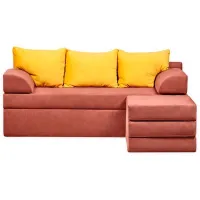 Угловой диван Edka Sirius (01237375) Ткань / Коричневый песок