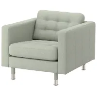 Кресло Ikea Landskrona Нержавеющая сталь Light Green