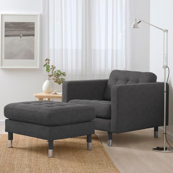 Кресло Ikea Landskrona Нержавеющая сталь Тёмно-серый photo 5 Кресло Ikea Landskrona Нержавеющая сталь Тёмно-серый photo 5