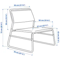 Кресло Ikea Linneback Серый Серый photo 7