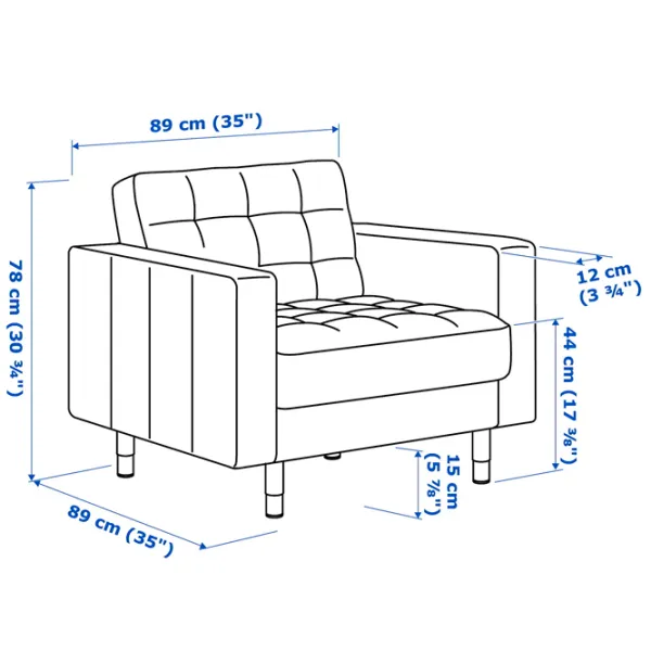 Fotoliu Ikea Landkrona Brown  photo 5