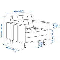 Fotoliu Ikea Landkrona Brown photo 5