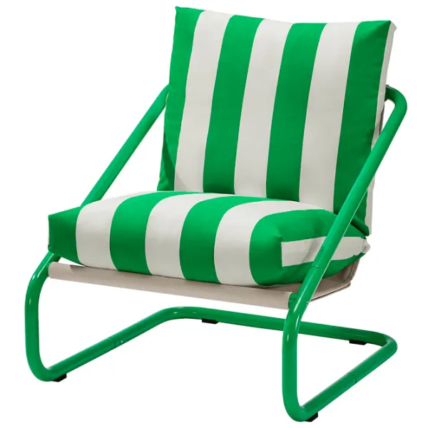 Scaun de grădină Ikea Onnestad/Radbyn Oțel / Poliester / Green White photo 1