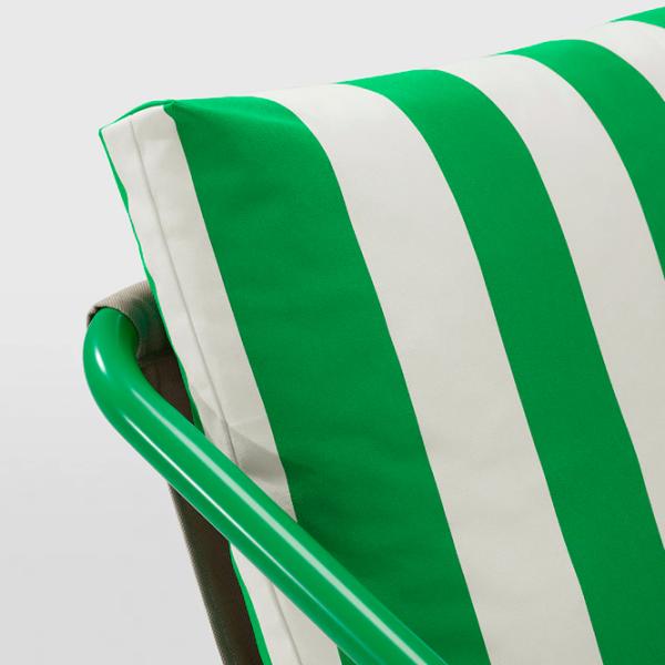 Scaun de grădină Ikea Onnestad/Radbyn Oțel / Poliester / Green White photo 5