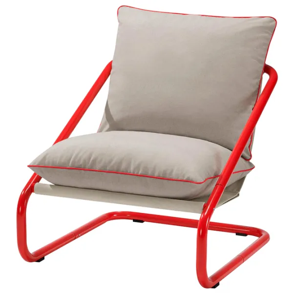 Scaun de grădină Ikea Onnestad/Radbyn Oțel / Poliester / Red White photo 1