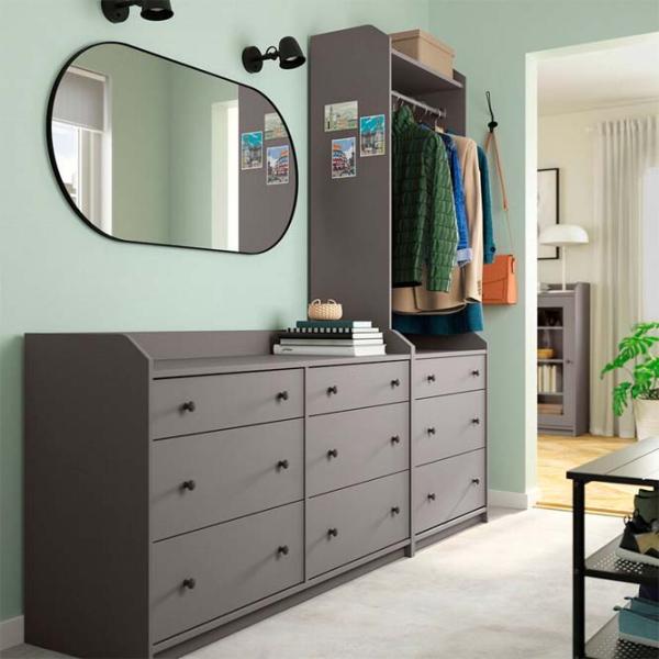 Dulap pentru antreu Ikea Hauga MDF / Gray photo 2