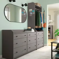 Шкаф для прихожей Ikea Hauga МДФ / Серый photo 2