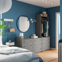 Шкаф для прихожей Ikea Hauga МДФ / Серый photo 5
