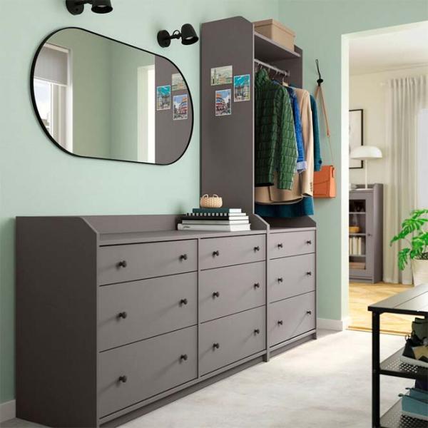 Dulap pentru antreu Ikea Hauga MDF / Gray photo 6