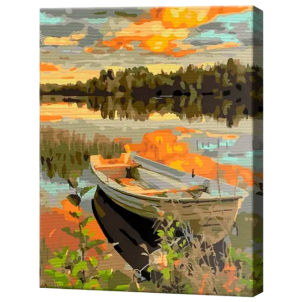 Pictură pe numere Art Gallery Barcă pe iaz EX8480  40 x 30 cm / Verticală photo 1 Pictură pe numere Art Gallery Barcă pe iaz EX8480  40 x 30 cm / Verticală photo 1