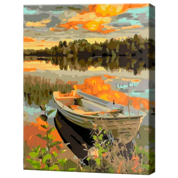 Pictură pe numere Art Gallery Barcă pe iaz EX8480  40 x 30 cm / Verticală photo 1 Pictură pe numere Art Gallery Barcă pe iaz EX8480  40 x 30 cm / Verticală photo 1