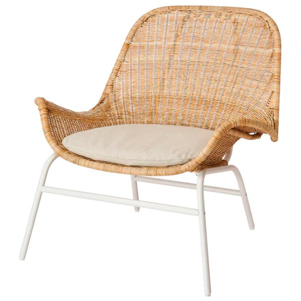 Садовый стул Ikea Fryksas/Risane Натуральный ротанг / Натуральный ротанг / Бежевый White photo 2