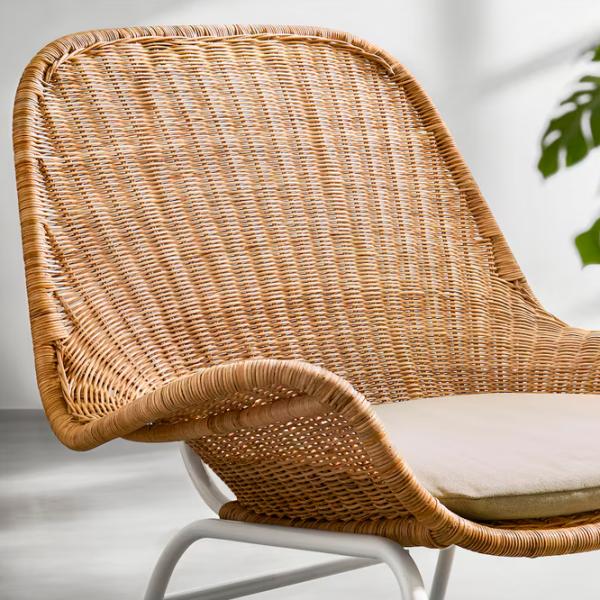 Садовый стул Ikea Fryksas/Risane Натуральный ротанг / Натуральный ротанг / Бежевый White photo 4