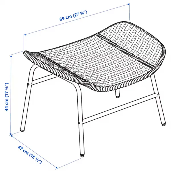 Садовый стул Ikea Fryksas/Risane Натуральный ротанг / Натуральный ротанг / Бежевый White photo 8