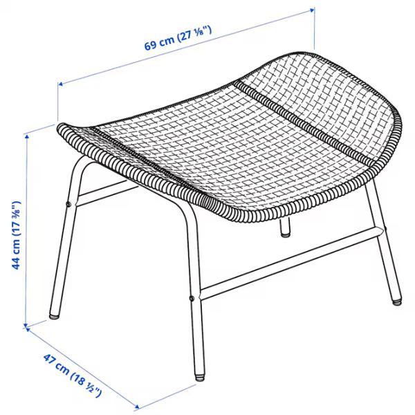 Садовый стул Ikea Fryksas/Risane Натуральный ротанг / Натуральный ротанг / Бежевый White photo 8