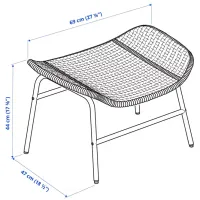 Садовый стул Ikea Fryksas/Risane Натуральный ротанг / Натуральный ротанг / Бежевый White photo 8