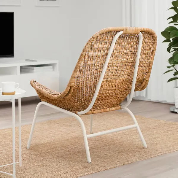 Scaun de grădină Ikea Fryksas  Ratan artificial / Ratan artificial / Beige White photo 4 Scaun de grădină Ikea Fryksas  Ratan artificial / Ratan artificial / Beige White photo 4