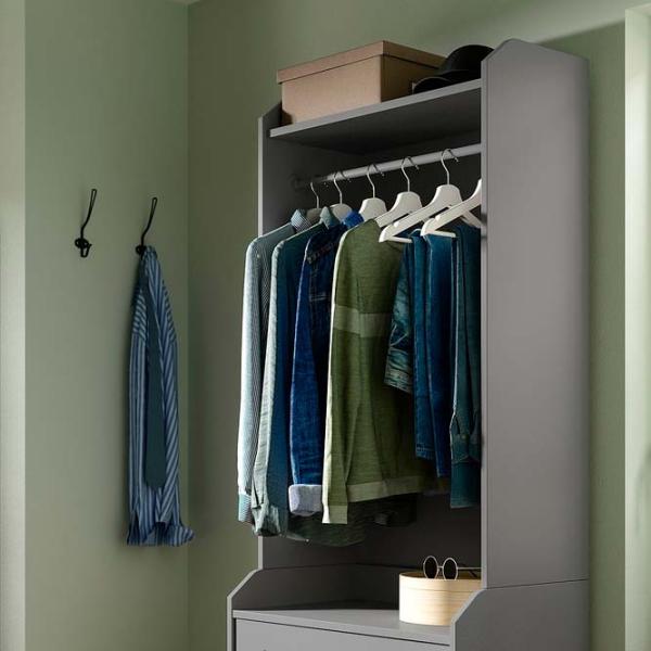 Dulap pentru antreu Ikea Hauga MDF / Gray photo 2 Dulap pentru antreu Ikea Hauga MDF / Gray photo 2