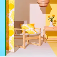 Scaun de grădină Ikea Sjalso Pin Masiv / Poliester / Beige Beige photo 4