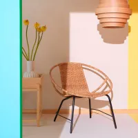 Садовый стул Ikea Orreslatt Сталь / Искусственный ротанг / Коричневый Черный photo 2