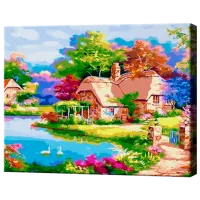 Pictură pe numere Art Gallery Satul vara EX8426 40 x 30 cm / Orizontală