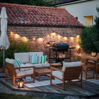 Садовый стул Ikea Nammaro Массив / Массив / Коричневый Brown photo 3