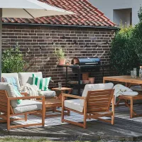 Садовый стул Ikea Nammaro Массив / Массив / Коричневый Brown photo 5