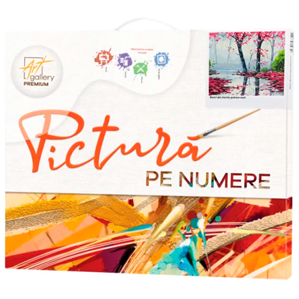 Pictură pe numere Art Gallery Frunziș roz EX8344 40 x 30 cm / Orizontală photo 2