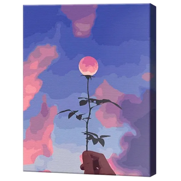 Pictură pe numere Art Gallery Luna e o floare EX8098 40 x 30 cm / Verticală photo 1