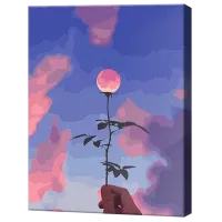 Pictură pe numere Art Gallery Luna e o floare EX8098 40 x 30 cm / Verticală