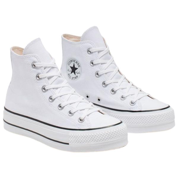 Ghete pentru femei Converse Chuck Taylor All Star Canvas Platform High Top Demisezon / White photo 1