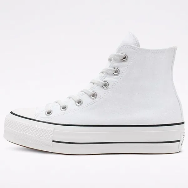 Ghete pentru femei Converse Chuck Taylor All Star Canvas Platform High Top Demisezon / White photo 2