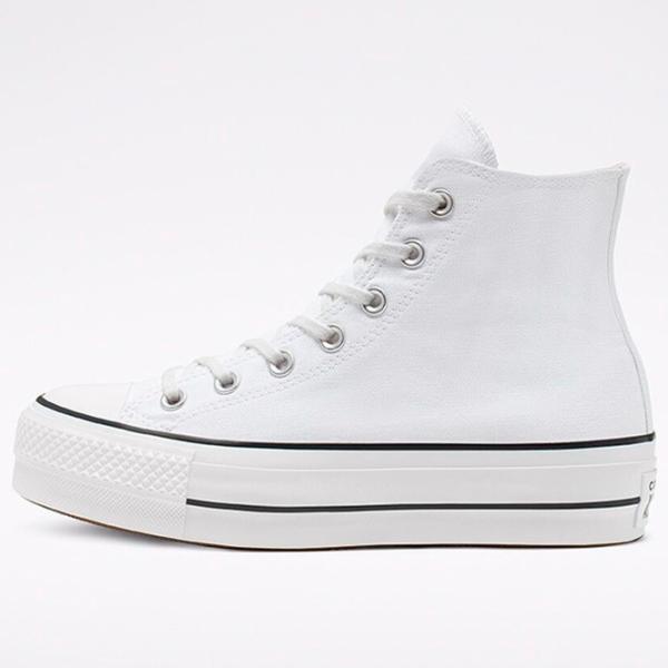 Ghete pentru femei Converse Chuck Taylor All Star Canvas Platform High Top Demisezon / White photo 2