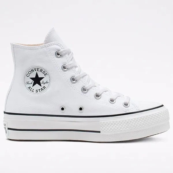 Ghete pentru femei Converse Chuck Taylor All Star Canvas Platform High Top Demisezon / White photo 3