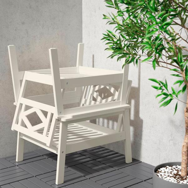 Садовый стул Ikea Bondholmen Массив / Массив / Бежевый Beige photo 4