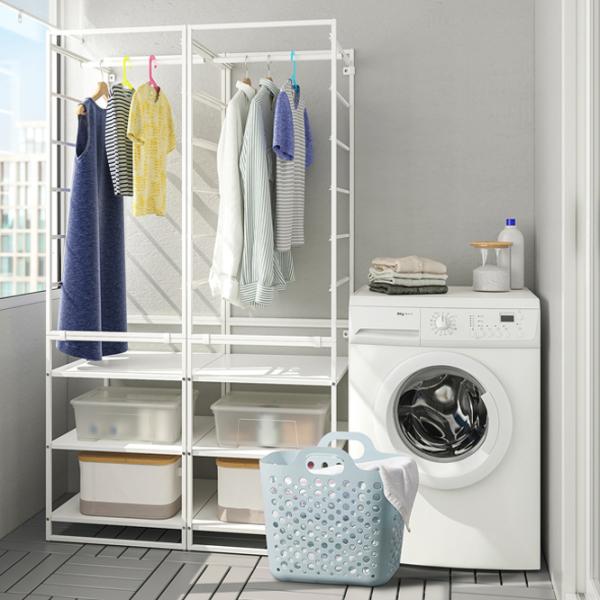 Корзина для белья Ikea Slibb 24л / Пластик / Синий  photo 6