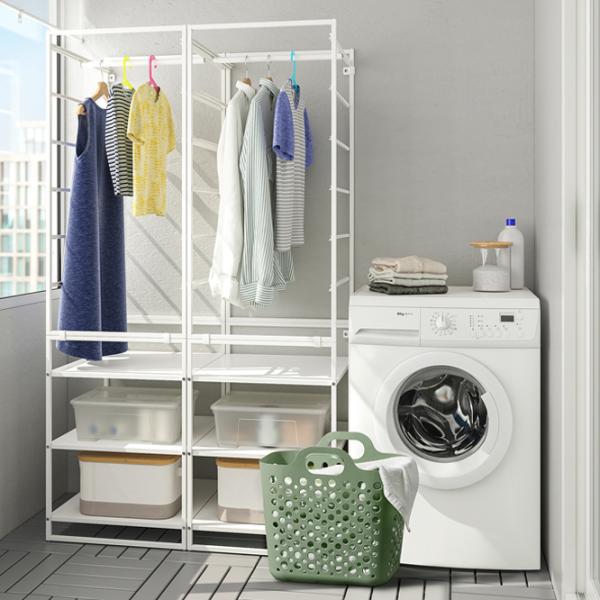 Coș pentru rufe Ikea Slibb 24l / Plastic / Green  photo 6