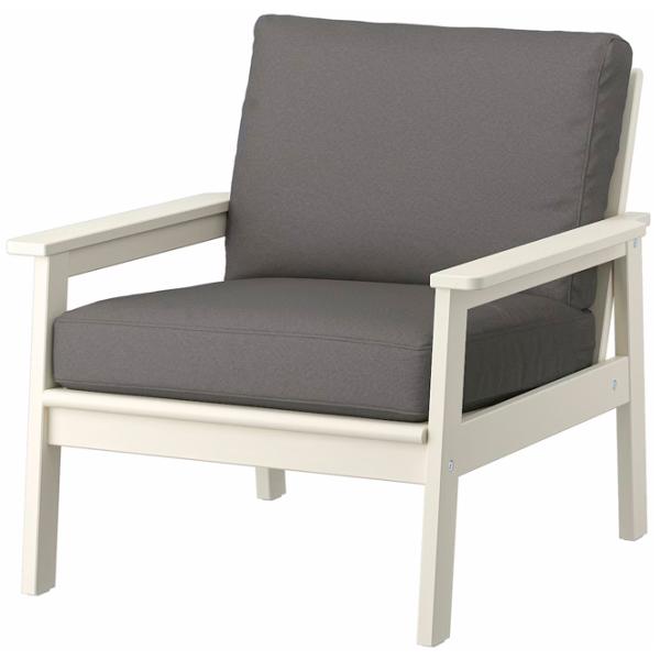 Садовый стул Ikea Bondholmen/Froson/Duvholmen  Массив / Массив / Белый Серый photo 1