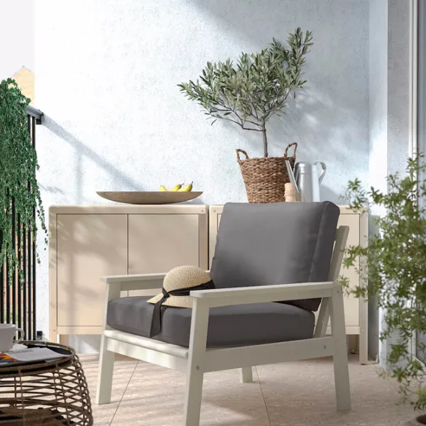 Садовый стул Ikea Bondholmen/Froson/Duvholmen  Массив / Массив / Белый Серый photo 3