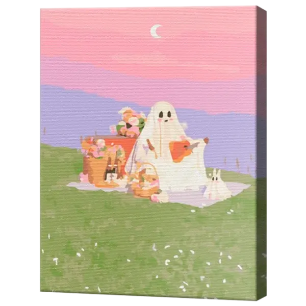 Pictură pe numere Art Gallery Fantoma la picnic EX7873 40 x 30 cm / Verticală photo 1