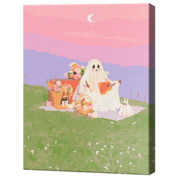 Pictură pe numere Art Gallery Fantoma la picnic EX7873 40 x 30 cm / Verticală photo 1