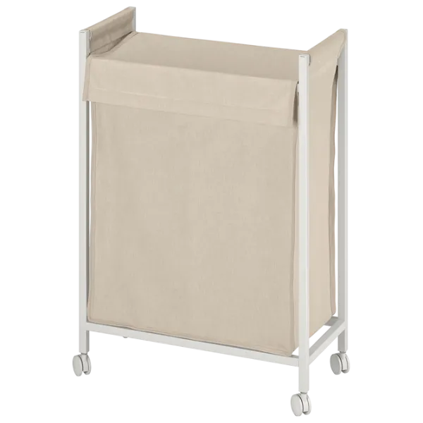 Корзина для белья Ikea Enhet 80л / Cталь / Бежевый White photo 1