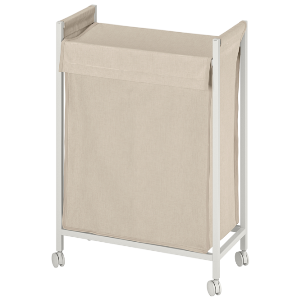 Корзина для белья Ikea Enhet 80л / Cталь / Бежевый White photo 1