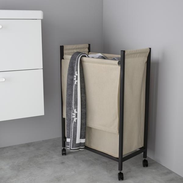 Coș pentru rufe Ikea Enhet 80 l / Oțel / Beige Antracit photo 2
