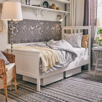 Pat Ikea Hemnes/Valevag 90 x 200 cm / Masiv / White photo 9